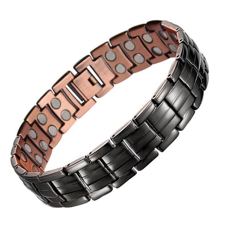 Bracelet Homme Cuivre Ion Négatif Magnétique - Couleur Rouge - Neuf - Prétendu Bien-être