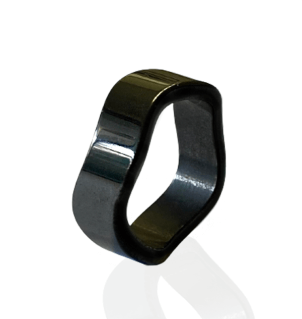 bague hématite magnétique vague