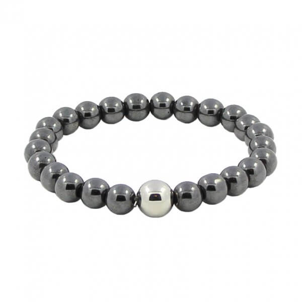 Bracelet Magnétique En Hématite, 6 Mm, Bracelet Magnétique Avec Strass,  Antistatique,[u8981]