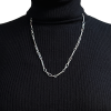 collier magnétique alpha argent porté