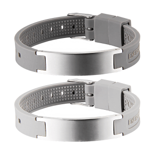 bracelet magnétique silicone gris