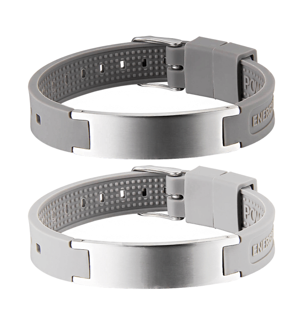 bracelets magnétiques silicone gris