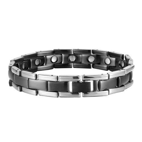 Bracelet magnétique acier bicolore Santos-Alphapole