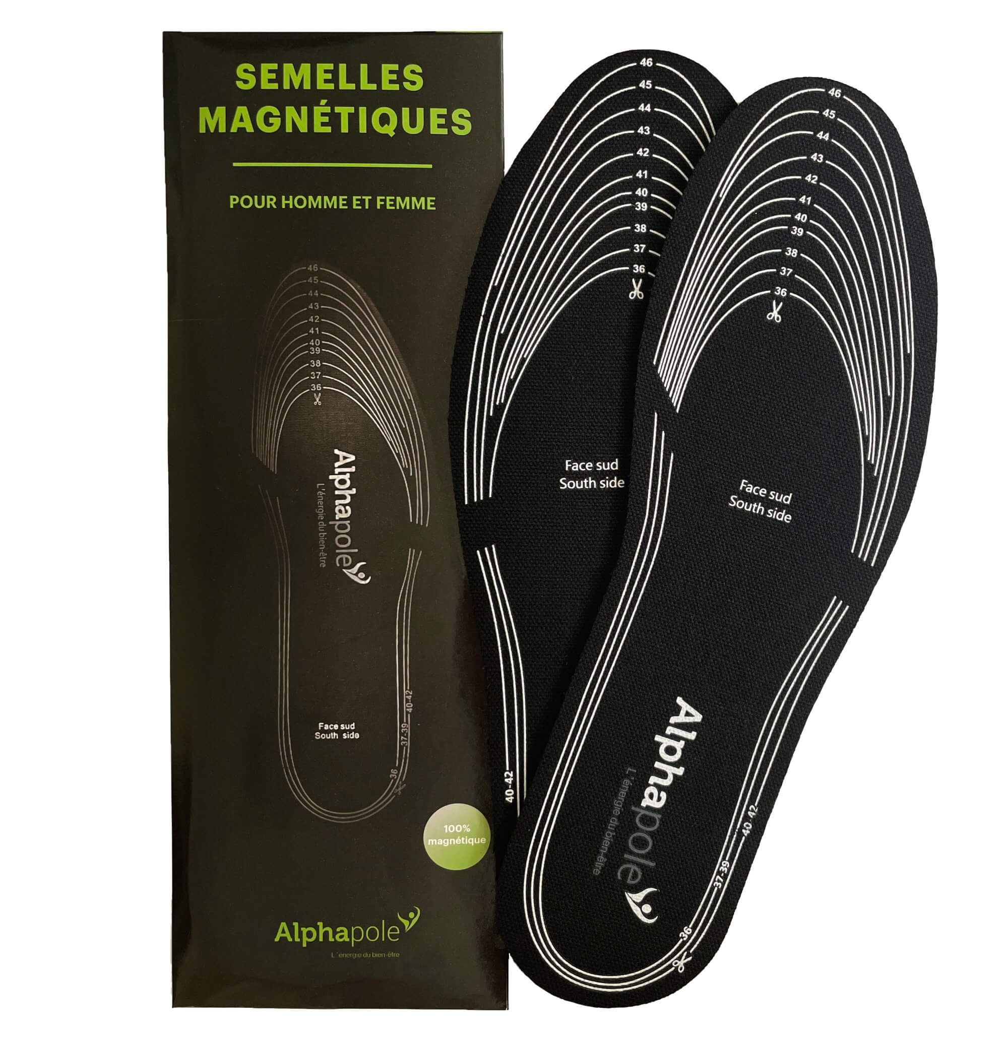 semelles de chaussures d'acupression d'aimant Santé Semelles de massage de thérapie magnétique chaussures / bottes pour des hommes Les femmes Semelles magnétiques L 40-46 